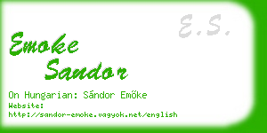 emoke sandor business card