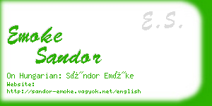 emoke sandor business card
